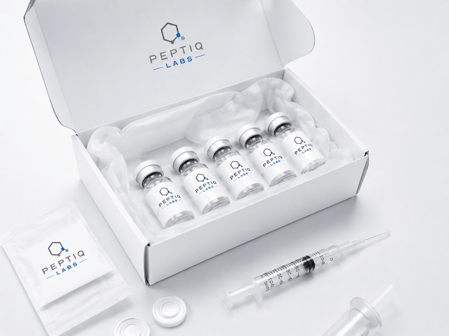 Peptiq Labs research packaging